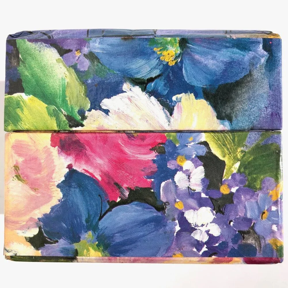 Floral Paper Covered Cardboard Trinket Box Keepsake Box storage cottagecore